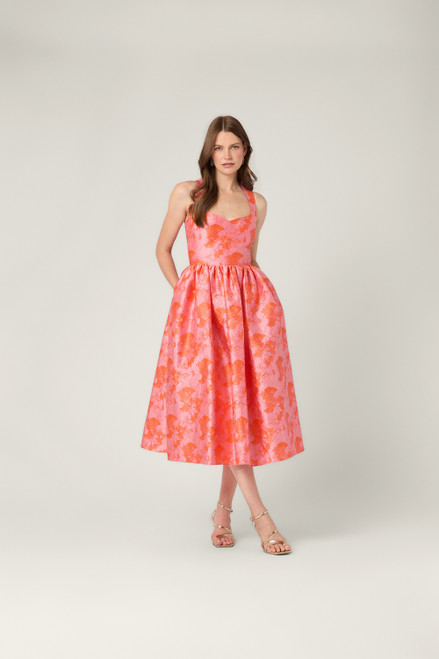 Salma Dress - Coral/Pink
